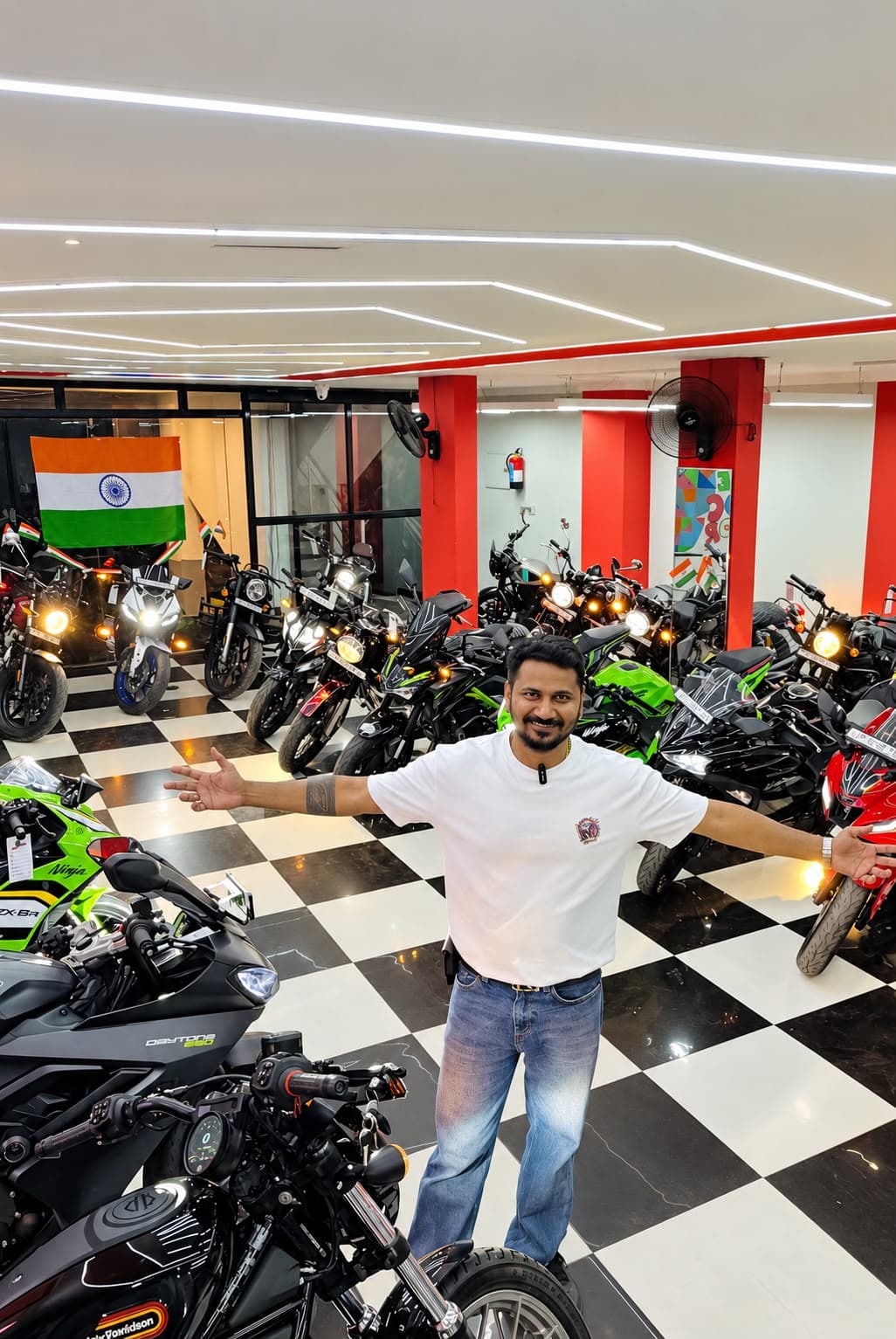 Inside the Race Dynamics showroom and workshop in Lucknow